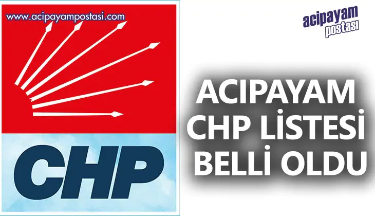 Acıpayam CHP                    Listesi Belli Oldu