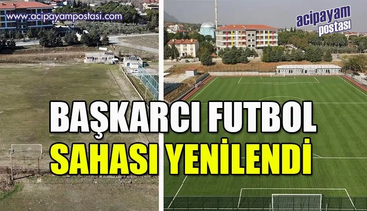 Başkarcı futbol
                    sahası yenilendi