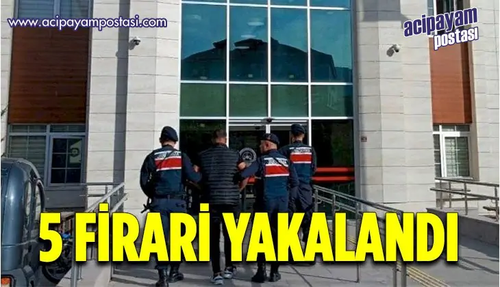 Burdur’da 5 firari
                    yakalandı