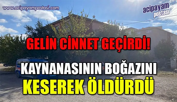 Gelin,
                    kaynanasının boğazını keserek
                    öldürdü