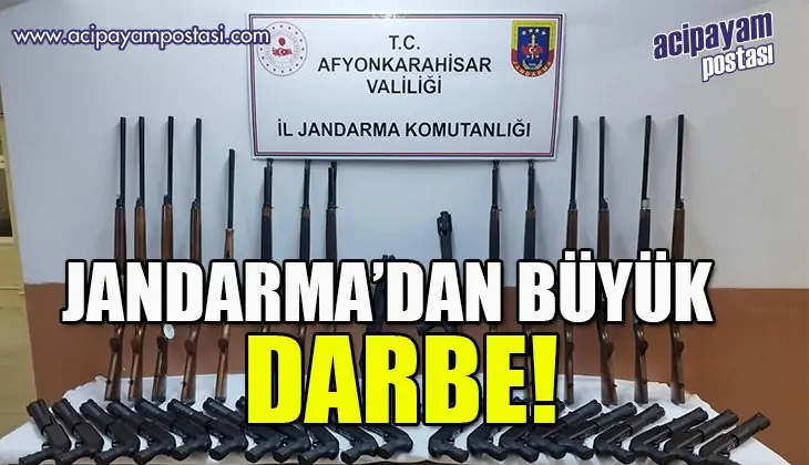 Jandarma 45 adet faturasız ve seri
                    numarasız tüfek ele geçirdi
