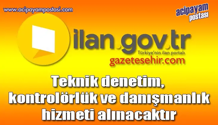 ORMANCILIK ÇALIŞMALARININ TAKİBİ VE
                    KONTROLÜ HİZMETİ ALINACAKTIR