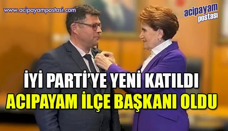 Partiye
                    geçer geçmez ilçe başkanı
                    oldu